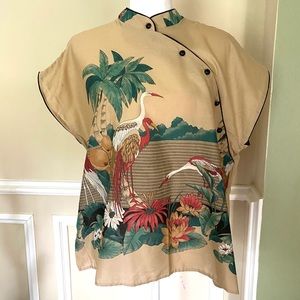 VINTAGE 60s 70s Japanese Blouse